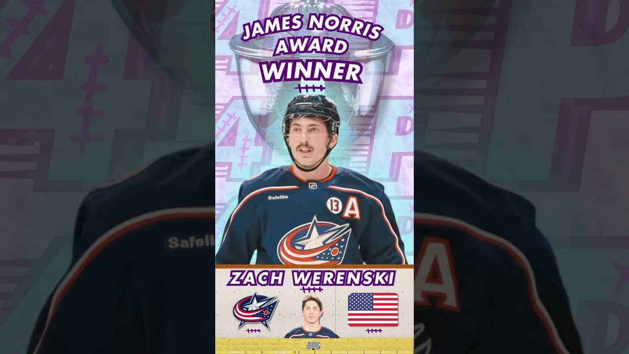 TOP D MAN 💪👏 #hockeyshorts #nhl #nhlshorts #hockey #nhlaward #nhlawards #cbj #columbusbluejackets