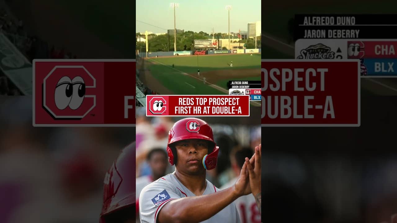 Alfredo Duno Hits First Double-A Home Run! #reds