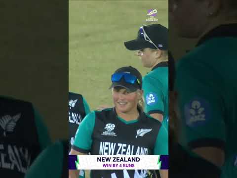 Six runs to defend off the final ball, Suzie Bates wins it for New Zealand 👏 #T20WorldCup