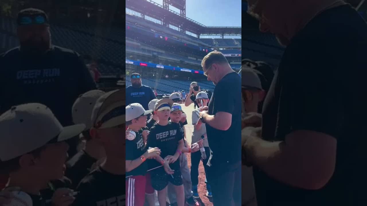 Coach Nick Nurse Hits 67 & Signs Baseballs at Phillies Game! #Phillies #67 #funny #sixers #baseball