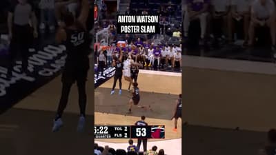 Anton Watson with the POSTER DUNK #lakers