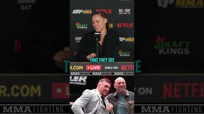 Ronda Rousey REACTS to Dana White announcing McGregor-Holloway 3 during MVP event | MMA Fighting