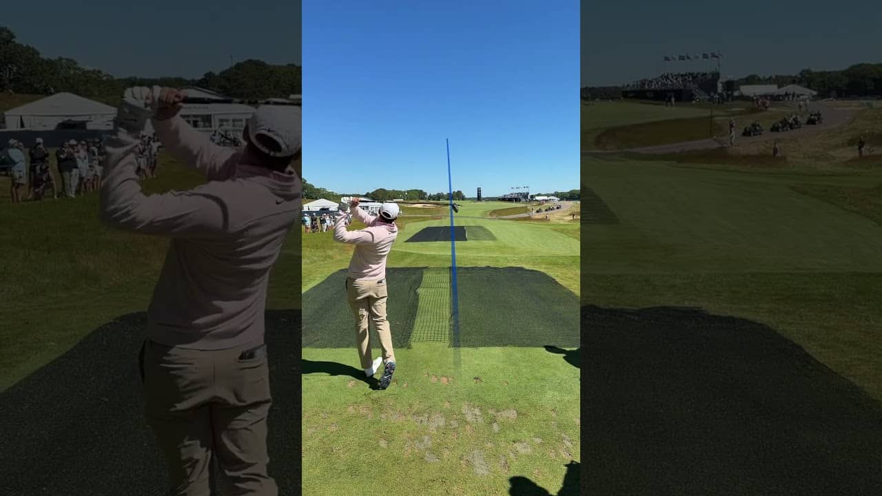 Setting them up. Knocking them down. Scottie hot on holes 1, 2, and 4 earlier today.