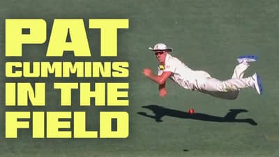Classic catches and amazing direct hits, Cummins does it all