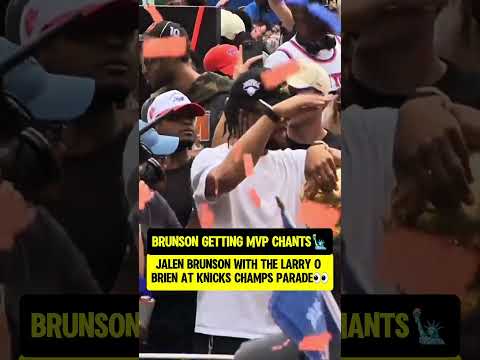 Brunson getting MVP Chants with Trophy🗽
