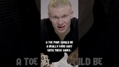 Haaland Reacts to 75 Year Old Football Boots