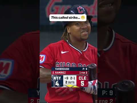 Oof... This called strike against José Ramírez #MLB #STRIKEOUT