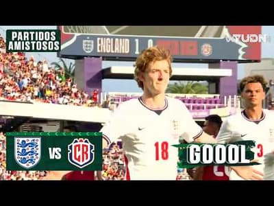 Gordon anota de PENAL | Inglaterra 2-0 Costa Rica | Amistoso - Rumbo al Mundial 2026 | TUDN