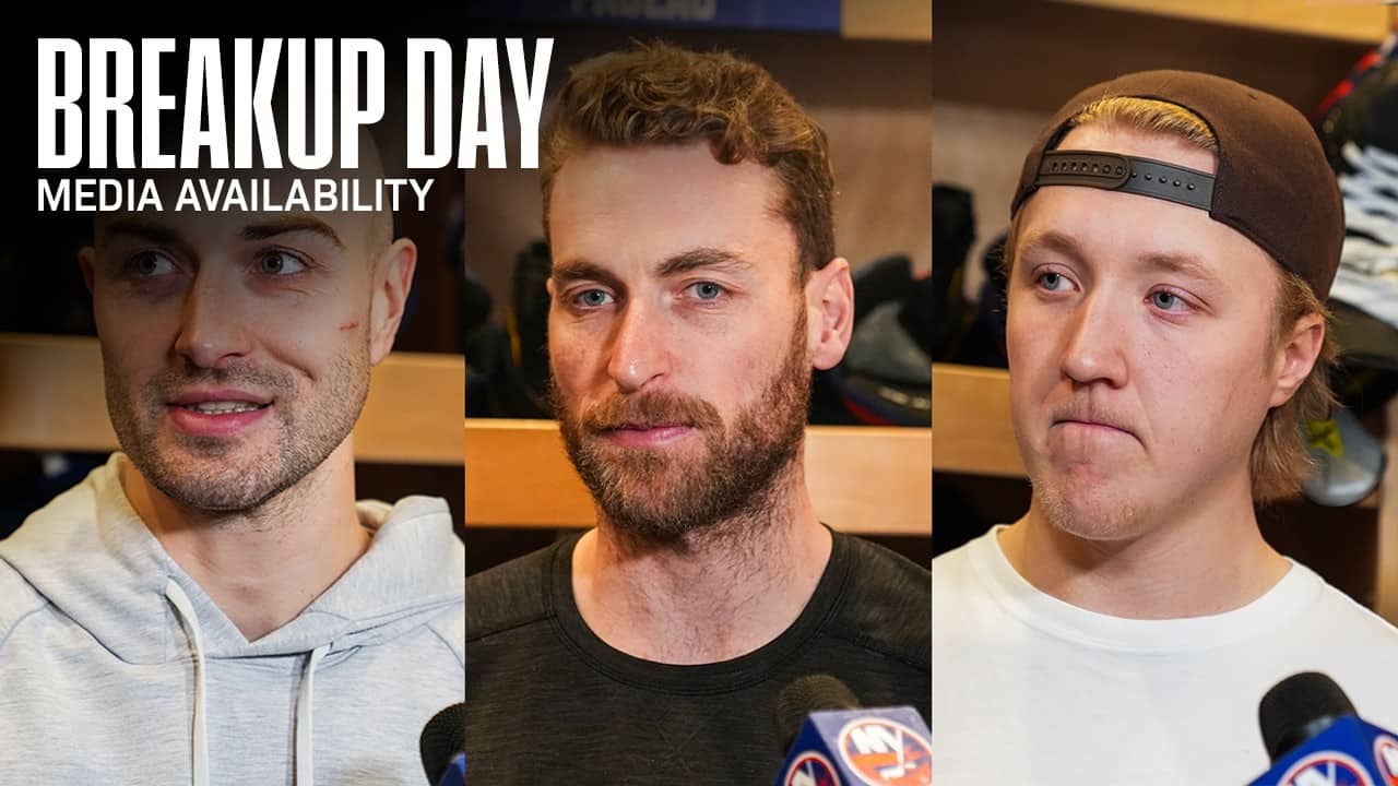New York Islanders 25-26 Breakup Day Availabilities - Adam Pelech, Carson Soucy & Simon Holmstrom