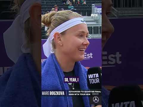 Marie Bouzkova advances to the quarterfinals in Strasbourg as Oliynykova is forced to retire π #IS26