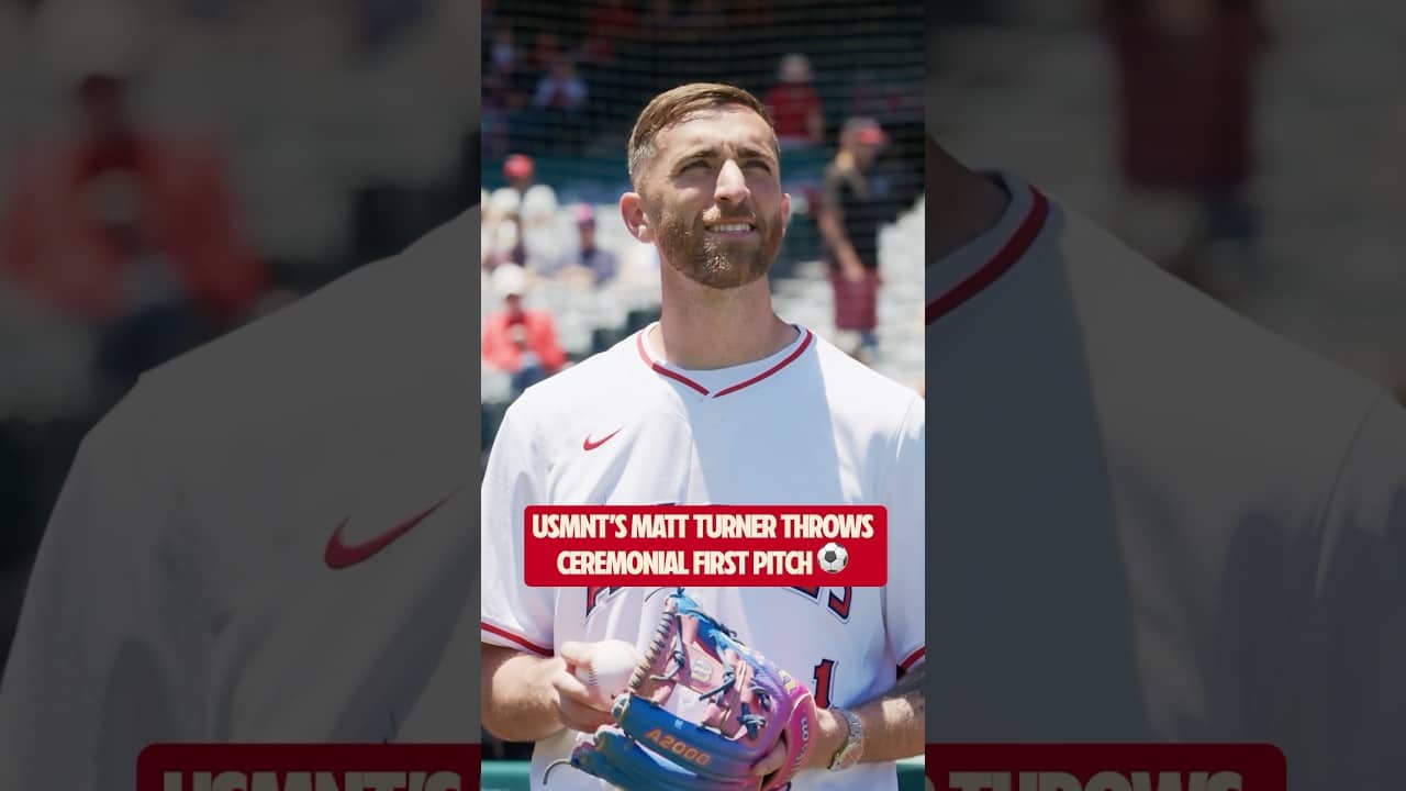 USMNT’s Matt Turner Throws First Pitch at Angel Stadium ⚽️