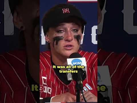 Nebraska softball's Jordy Frahm reflects on her career after being eliminated from #WCWS 🥹 #shorts