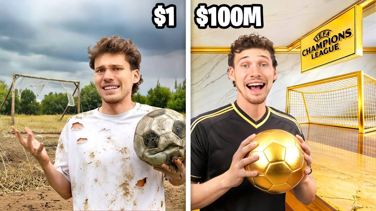 $1 vs $100,000,000 Football Field