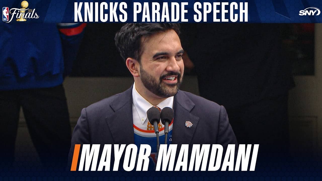 NYC Mayor Zohran Mamdani Knicks Championship Parade Full Speech