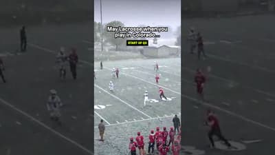 SNOW IN MAY?! Colorado HS lacrosse is crazy ❄️😳 (via NFHS)