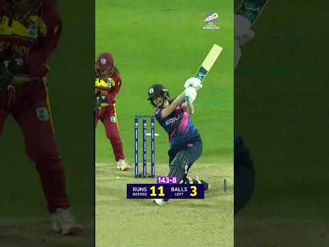 West Indies making light work of the last over against Scotland at the #t20worldcup 🥵