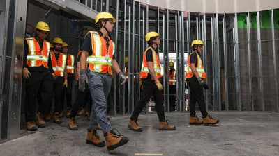 These future Flames got a close-up look at their new home at Scotia Place