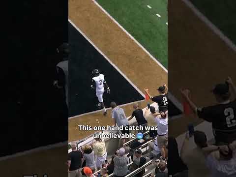 He ran into the wall and still held on π³ #wakeforest #accfootball #collegefootball