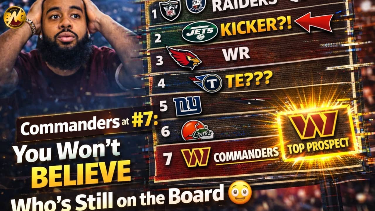 The Draft Falls PERFECTLY for the Washingtom Commanders ... HERE'S WHO'S THERE!