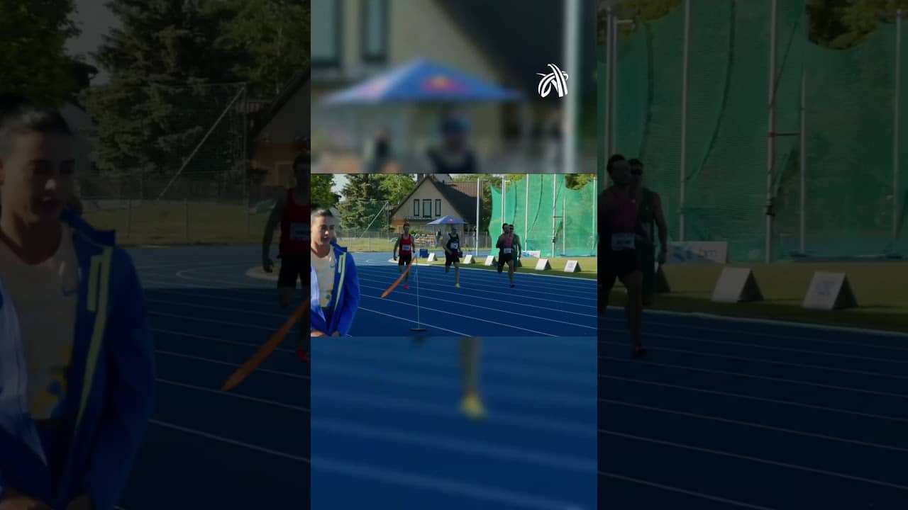 🇩🇪 Felix Jahn finding another gear in the 200m this evening at the Cosma Cup 💨👀