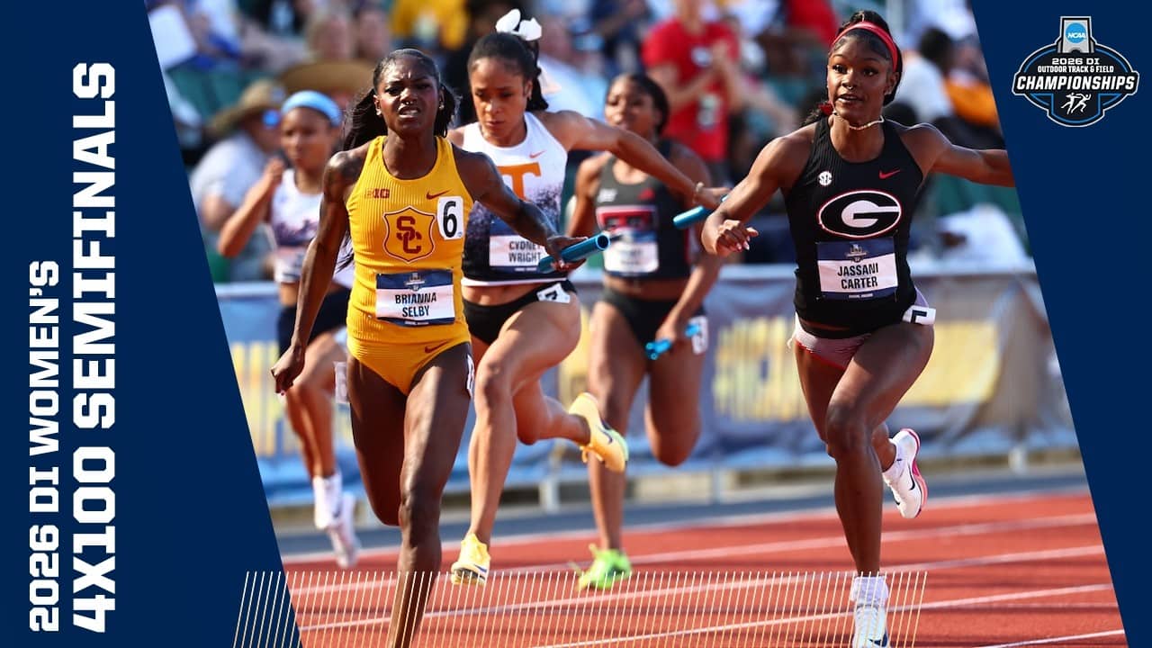 Every 4x100m relay semifinal from 2026 women's NCAA outdoor track and field championships